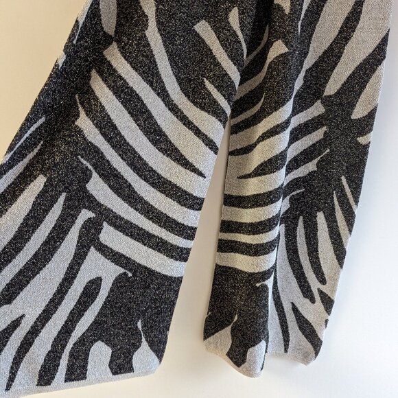 Zara Lurex Leaf Print Pants - Picture 6 of 7